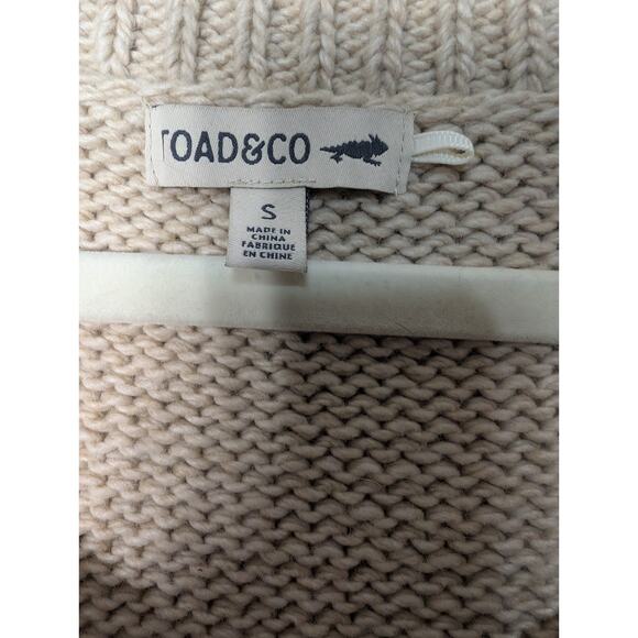 Toad &Co Women's Oversized Knit Cardigan Geometric Earthly Full Button S (675) - Picture 4 of 8